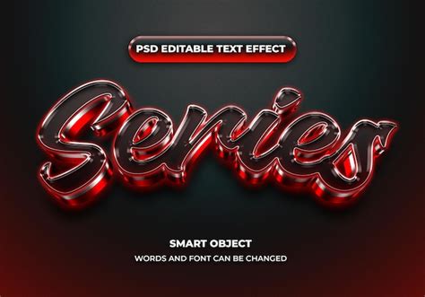 Premium Psd Series Glossy 3d Editable Text Effect Style