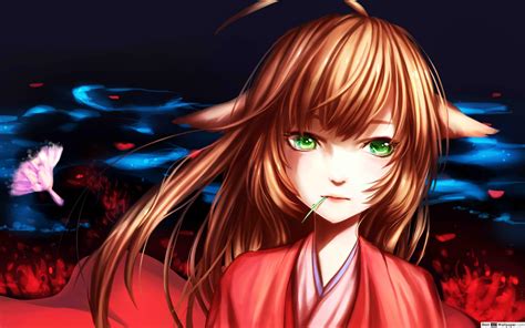 Spirit Fox Anime Girl Wallpapers Wallpaper Cave