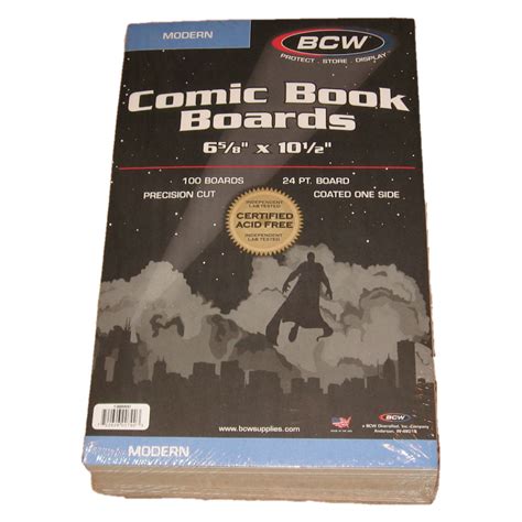 Pack Of 100 Bcw Modern Comic Book Acid Free Backer Boards 6 58 X 10 12