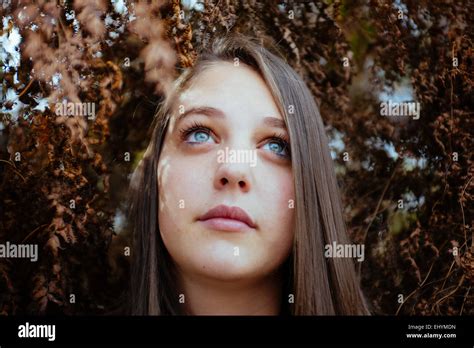 Portrait Of A Teenage Girl Outdoors Stock Photo Alamy