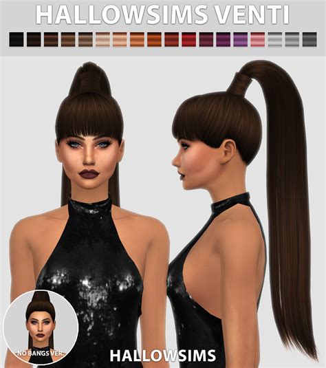Hallowsims Venti 2 Versions Hallow Sims Sims Hair Sims 4 Sims