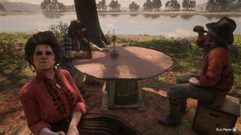 Red Dead Redemption 2 Uncle Flirts With Susan Grimshaw At Campfire