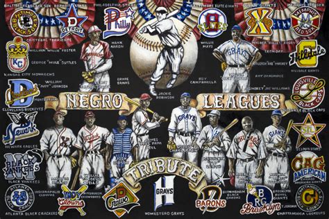 Negro Leagues Baseball Tribute Art Negro Leagues Baseball Tribute