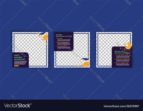 National Napping Day Holiday Concept Template Vector Image