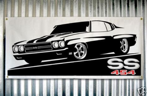1970 Chevelle Ss 454 Silhouette Custom Banner By Ridgetopdesigns