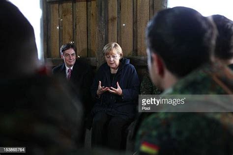 Angela Merkel Visits The Munster Military Training Area Photos And Premium High Res Pictures