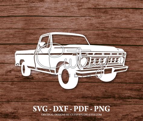 SVG FORD Pickup Truck F150 1977 Silhouette Cut Files Designs Etsy