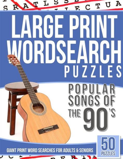 Large Print Wordsearches Puzzles Popular Songs Of 90s