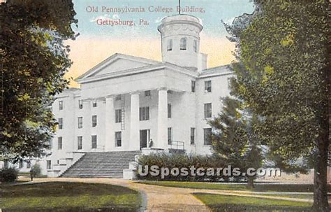 Old Pennsylvania College Building In Gettysburg Pennsylvania Vintage