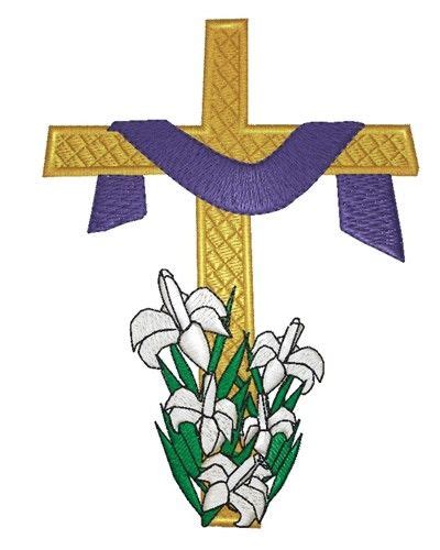 Easter Cross Embroidery Design Easter Embroidery