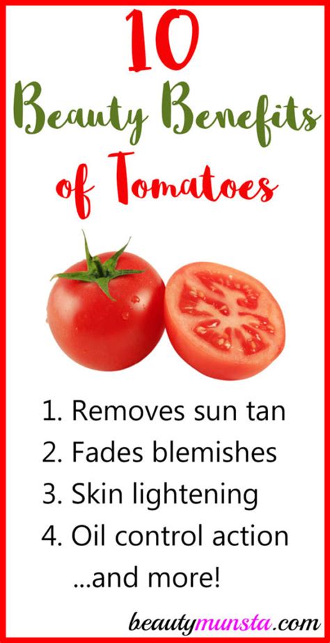 Top 10 Beauty Benefits Of Tomatoes With Recipes That Work Beautymunsta