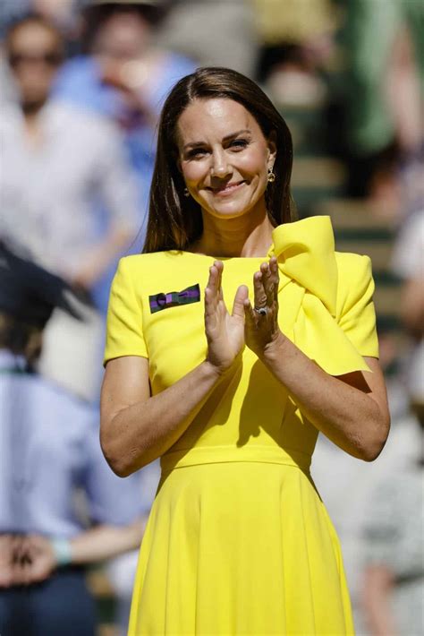 Kate Middleton Looks Amazing In Yellow Dress At The Wimbledon Womens