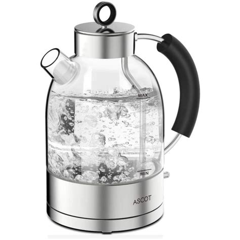 Ascot Glass Jug Kettle Fast Boiling And Boil Dry Protection 15l 3000w Clear
