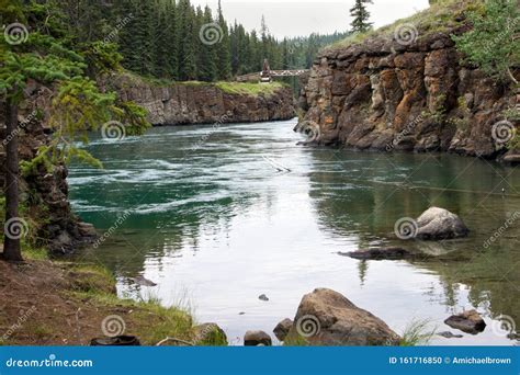 Miles Canyon Yukon River Whitehorse Yukon Territories Canada Stock