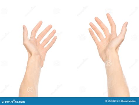Gestures Topic Human Hand Gestures Showing First Person View Isolated