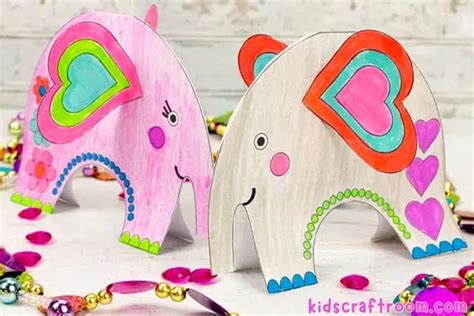 Valentine Elephant Craft Kids Craft Room