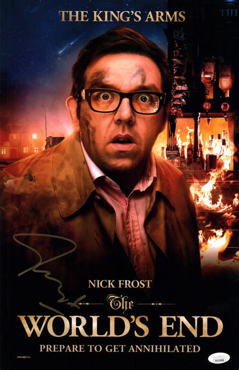 Nick Frost The Worlds End 11x17 Signed Photo Poster Jsa Coa Certified