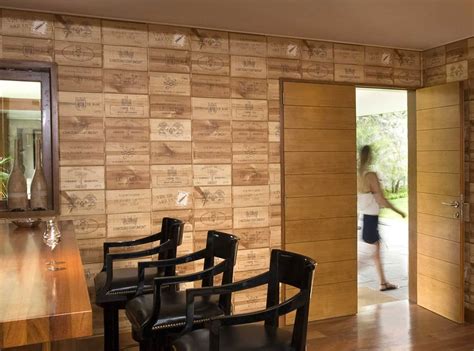 We did not find results for: Bar Walls Decorated in Wine Crate Panels - this begs for a DIY project