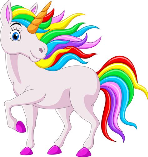 Cartoon Rainbow Unicorn Horse Isolated On White Background 5162322
