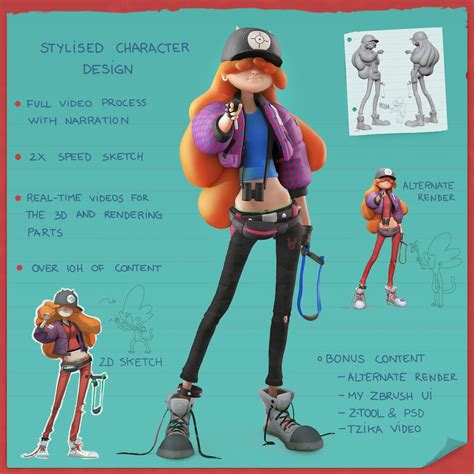 Stylised Character Design In 2d And 3d Fantasy Character 3d Model