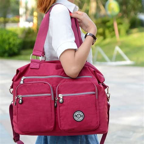 New Fashion Women Handbag Nylon Shoulder Bags 4 Colors Women Messenger Bags Solid Handbags Large