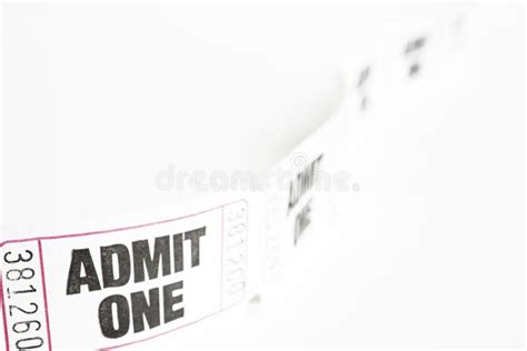 Admit One Paper Ticket Stock Photo Image Of Label Admit 157612664