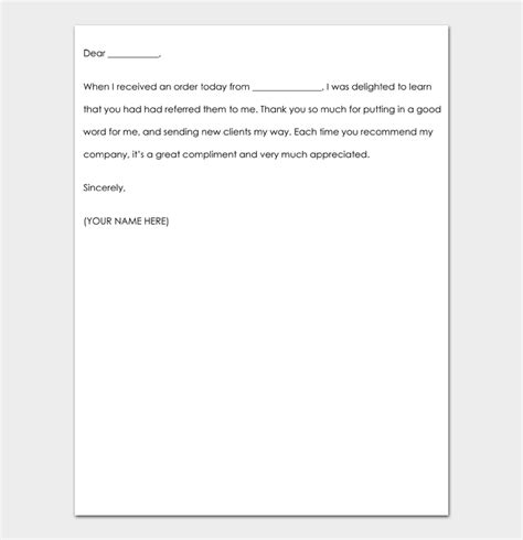 Business Referral Thank You Note Examples Templates And Wording Tips