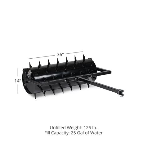 3 Ft Tow Behind Drum Spike Aerator Holds Up To 24 Gal Water 3 Long