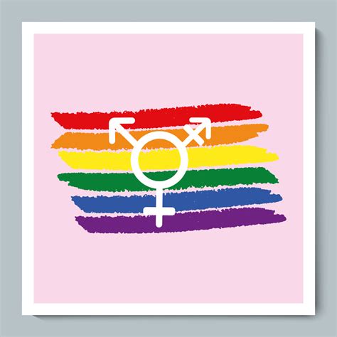 Rainbow Flag With Gender Equality Lgbt Symbol Vector Art At