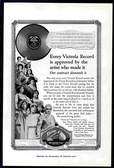 1919 Print Ad Rca Victor Victrola Records And Industrial Bonds Ad