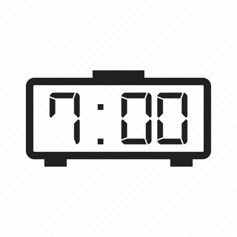 Clock, digital, display, electronic, led, number, time icon - Download png image