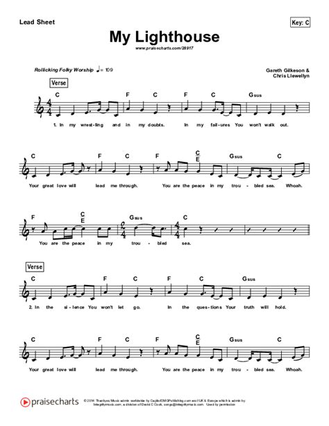 My Lighthouse Simplified Sheet Music Pdf Rend Collective Praisecharts