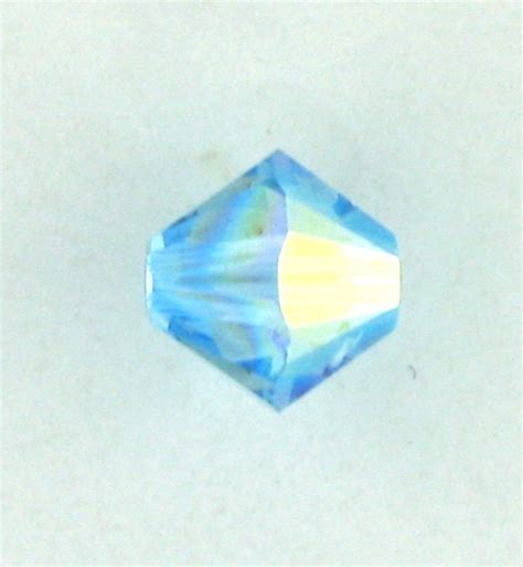 53015328 5mm Swarovski Bicone Crystal Bead Aquamarine Ab Crystal