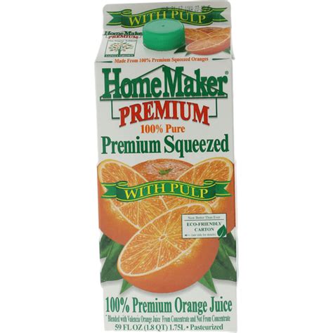 Homemaker Premium Orange Juice With Pulp Orange Fishers Foods
