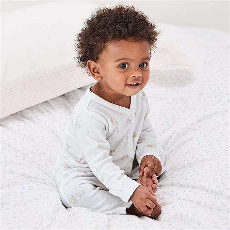 Bunny Print Sleepsuit Baby And Childrens Sale The White Company Uk