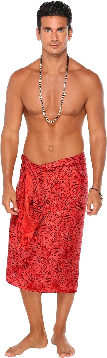 1 world sarongs mens abstract sarong in red amazon ca clothing and accessories