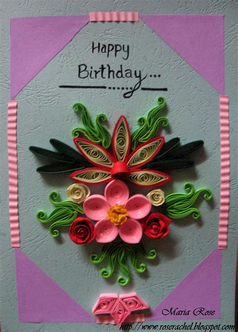 Quilled Birthday Card By Pinterest Com Rosyrachel Paper Quilling Quilling Birthday