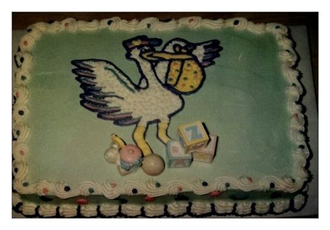 Stork Baby Shower Cake By Cindy Baby Shower Cakes Shower Cakes