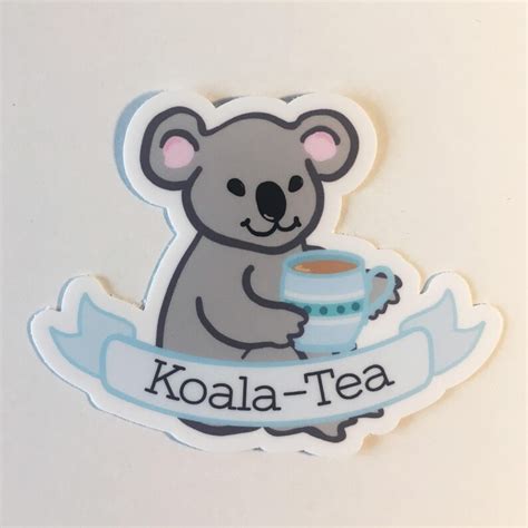 Koala Tea 3 Laptop Sticker Etsy