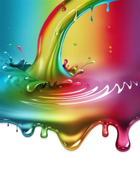 Premium Photo Rainbow Paint Splash Concept Design