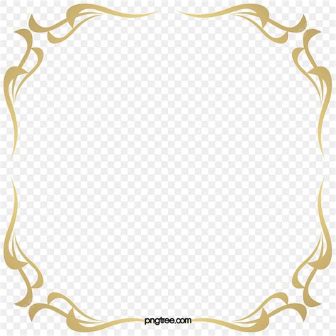Simple Gold Border Png Picture Simple Gold French Pattern Border Png