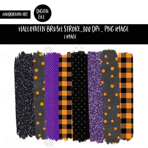 Halloween Brush Stroke Buffalo Plaid Brush Strokes Boo Black And White