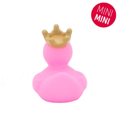 Mini Pink Duck With Crown Design By LILALU Mini Ducks Rubber