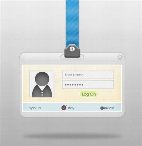 Name Tag Style Vip Login Form Psd Welovesolo