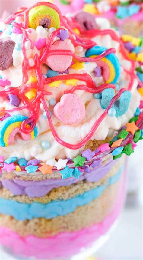 Cotton Candy Unicorn Party Parfaits ~ Made With Cotton Candy Flavor