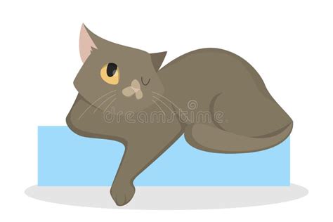 Cat Laying Down Stock Vector Illustration Of Resting 109222414
