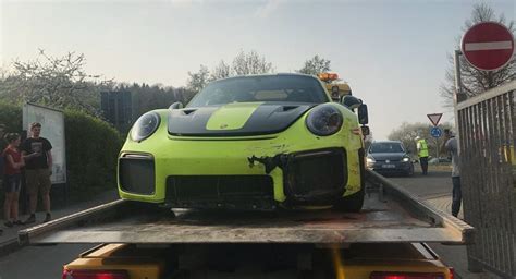 Porsche 911 Gt2 Rs Crashes On The ‘ring 3 Days After Delivery Carscoops