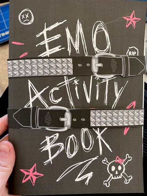 Emo Activity Book With Stud Belt Belly Band Etsy Canada