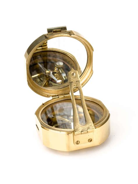 navigation set maritime telescope sextant compass brass in wooden box ebay
