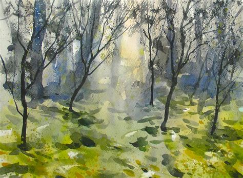 Watercolor Tree Landscape At Getdrawings Free Download
